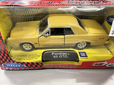 #ad 1965 PONTIAC GTO COUPE YELLOW GOLD COLOR 1:43 WELLY BRAND NIB $15.00
