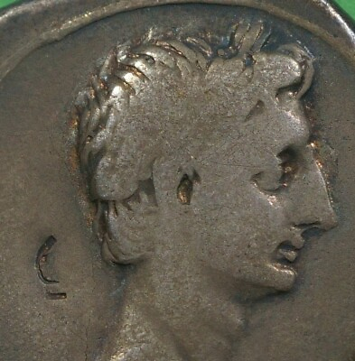 #ad The Triumvirs Octavian Roman Silver Denarius 30 BC STATUE of OCTAVIAN $547.33