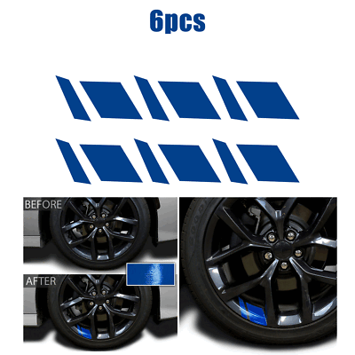 6pcs Universal Car Wheel Rim Sticker Reflective Vinyl Decal Mark For 16quot; 21quot; $4.90