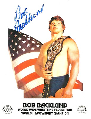 #ad m1048 Bob Backlund signed wrestling 8x10 w COA **BONUS** $35.00
