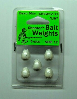 #ad Beau Mac Cheater Bait Weights Trout Salmon Steelhead Fishing 5 pcs size 12 NEW $7.99