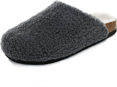 #ad DREAM PAIRS Women#x27;s House Slippers Fuzzy Indoor Outdoor Furry Cork Faux Sherpa S $56.27