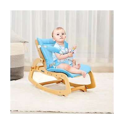 #ad #ad MallBest 3 in 1 Baby Bouncer Adjustable Wooden Rocker Chair Recliner with Rem... $143.80
