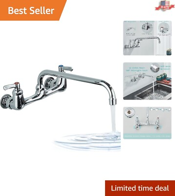 #ad Commercial Chrome Polished Kitchen Sink Faucet with 360 Swivel Spout 12 Inch $90.95