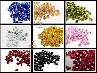 #ad 09 Colors Natural Certified Faceted cubic zirconia MM Size Zircon Loose Gemstone $1.72