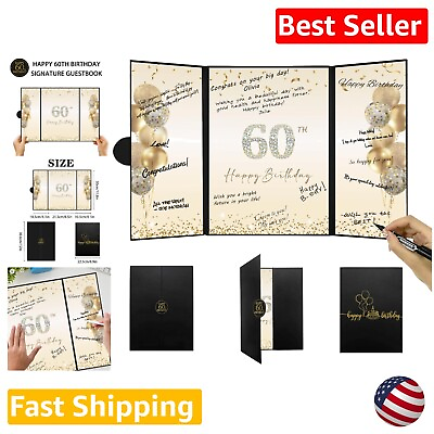 #ad 60th Birthday Party Decorations Cheers to 60 Years Old Signing Card Board $29.99