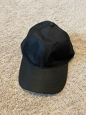 #ad NEW Plain Black Poly Cotton Adjustable Baseball Cap Hat $3.99