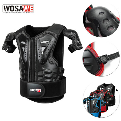 #ad WOSAWE Kids Childs Motorcycle Motocross Zipper Body Armor Vest Chest Protector $42.45