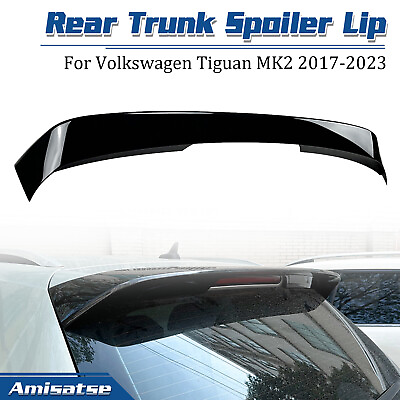 #ad Gloss Black Rear Trunk Spoiler Lip Wing For Volkswagen Tiguan MK2 2017 2023 $68.99