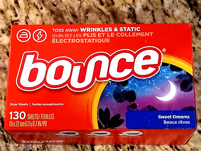 Bounce SWEET DREAMS Dryer Sheets Fabric Softener 130 Count NEW $25.00