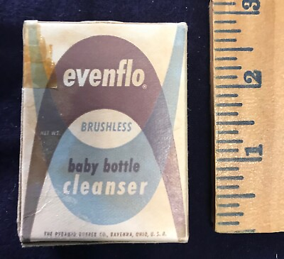 VTG 1950s FULL Evenflo Baby Bottle Cleanser Box Tiny Tears DyDee Nursery RARE $24.99