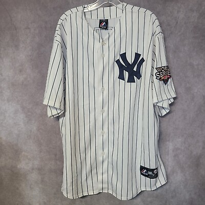 #ad 2009 Majestic New York Yankees Jorge Posada 20 World Series Jersey Mens 3XL $74.99