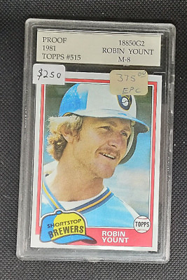 #ad 1981 Robin Yount Original Topps Proof Card Rare $250.00