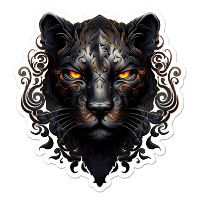 #ad Cool Black Panther Cat Vinyl Decal Sticker Indoor Outdoor 3 Sizes #11216 $23.95