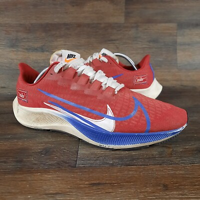 #ad Nike Air Zoom Pegasus 37 Running Shoe Sneakers Red Blue Ribbon Sports Size 12 $34.95