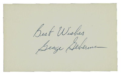 #ad quot;Chicago Cubsquot; George Gerberman Hand Signed 3X5 Card Signature Auctions LOA $29.99