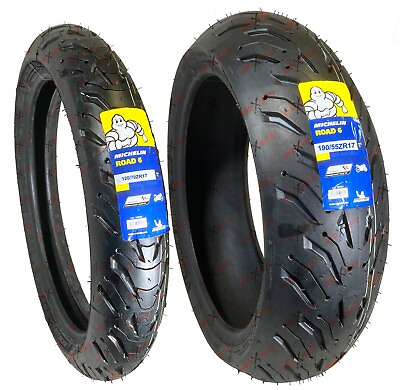 #ad Michelin Road 6 190 55ZR17 120 70ZR17 Front Rear Motorcycle Tires Set $498.98