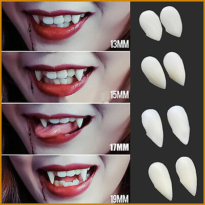 #ad 13 15 17 19mm Halloween Cosplay Denture Vampire Teeth Fang Costume Party Prop $8.18