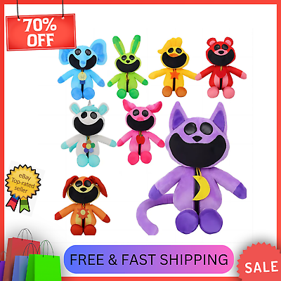 #ad Pack Of 8 Smiling Critters Figure Plush Doll Monster Toys Birthday Gift Plushie $44.99