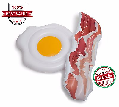 #ad 🎉 SUMMER SALE: Bacon amp; Egg Inflatable Pool Floatie Swimming Water Toy Float $22.95