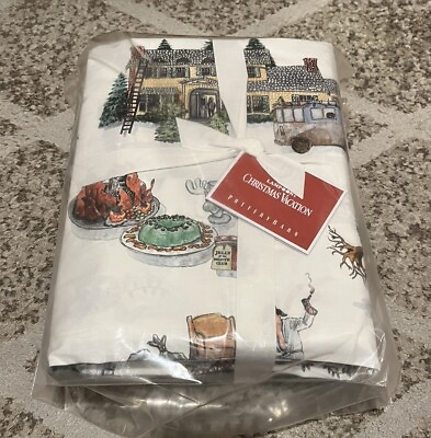#ad Pottery Barn National Lampoon#x27;s Christmas Vacation FULL Cotton Percale Sheet Set $149.95
