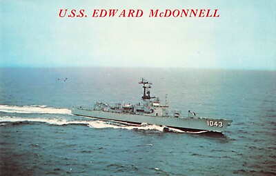 #ad Newport RI Rhode Island USS Edward McDonnell DE 1043 US Navy Vintage Postcard $6.39