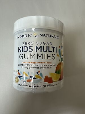 #ad Nordic Naturals Zero Sugar Kids Multi Gummies Orange amp; Lemon Flavor 120 Count $14.99