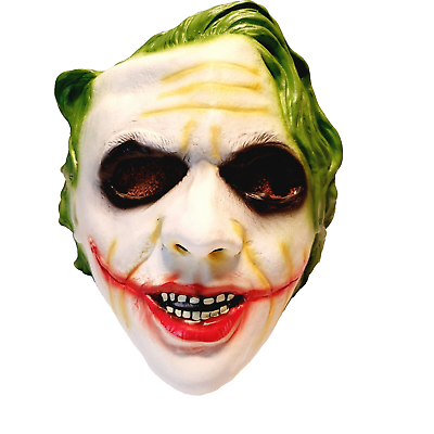 #ad DC Comics Joker Full Halloween Mask 2003 Vintage The Dark Knight Heavy Duty $27.88