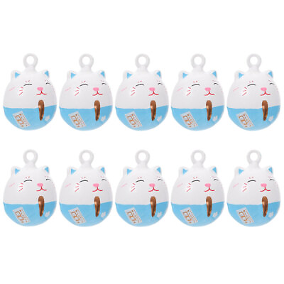 #ad Small Maneki Lucky Cat Jingle Bell Charms for Crafts $9.49