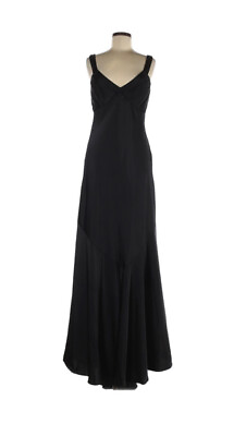 #ad Jill Jill Stuart Womens Black Ruched black less Gown Size 8 $100.00
