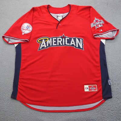 #ad Robinson Cano Jersey Mens XXL New York Yankees All Star Majestic Shirt 2XL Red $89.95