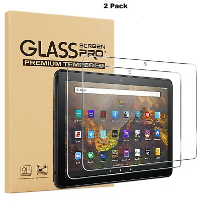 #ad 2PCS Amazon Fire HD Tempered Glass Screen Protector 9H Bubble Free Anti Scratch $4.99