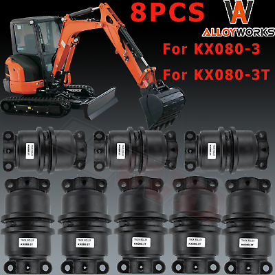 #ad 8PCS Bottom Roller Undercarriage Fits Kubota Model KX080 3 KX080 3T Excavator $759.00