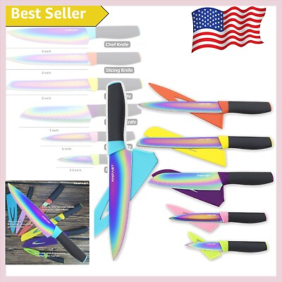 #ad Sharp and Stylish Rainbow Knife Set High Quality German Stainless Steel Blades $35.99