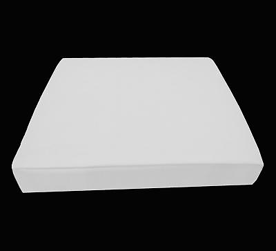#ad Aw41t White High Quality 12oz Thick Cotton 3D Box Seat Cushion Cover Custom Size $64.50