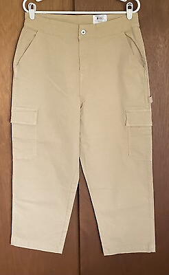 #ad NWT STYLE amp; CO PETITE SUNSET NUDE MODERN CARGO WOMEN#x27;S JEANS 14P MSRP $59.50 $13.99