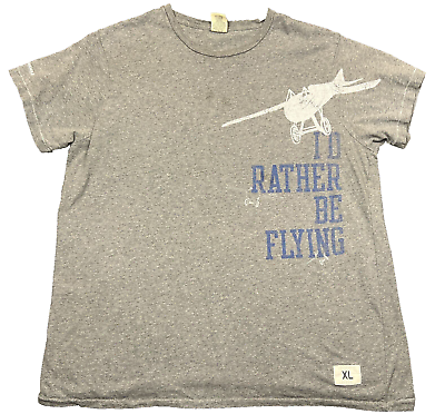 #ad Embry Riddle I#x27;d Rather Be Flying T Shirt Adult XL Gray Short Sleeve Tee $7.00