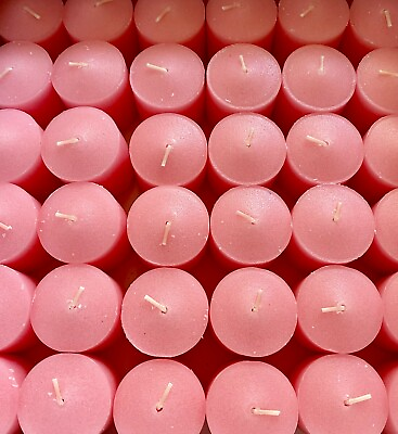 #ad Lot of 36: NEW Votive Candles Unscented Wax 10 Hour 1.25quot; x 1.5quot; in Light Pink $39.99