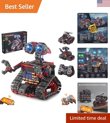 #ad Remote amp; App Controlled STEM Robot Building Toy 4 in 1 Wall Robot Stunt Car... $119.99
