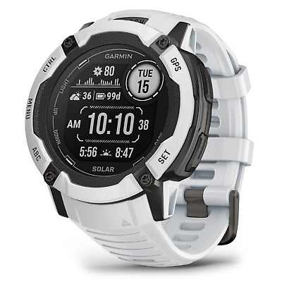 #ad Garmin Instinct 2X Solar GPS Rugged Men Smartwatch Whitestone $449.99