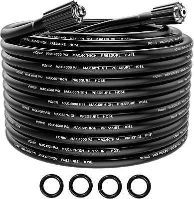#ad Pressure Washer Hose 25FT Kink Resistant Power Washer Hose 1 4 Inch with M22 14 $24.36