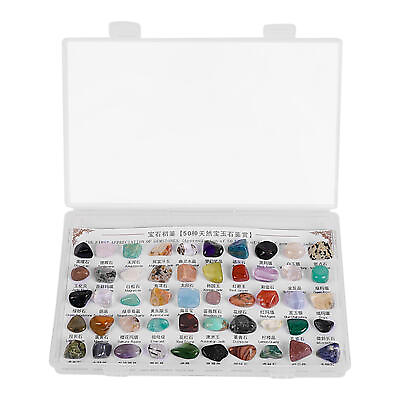 #ad Rock Collection Box For Kids Natural Gemstone Crystal Sets Educational Toys $14.21