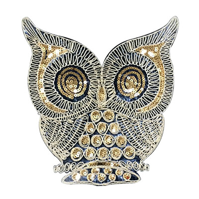 #ad Owl Sequin Embroidery Patches for Clothing Iron on Sew on DIY Applique Badge $2.56