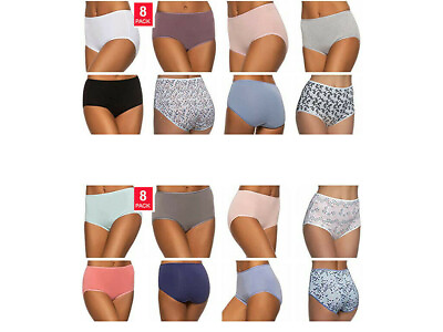 #ad Felina Ladies#x27; Cotton Stretch Brief 5 or 6 or 7 or 8 pack $17.99