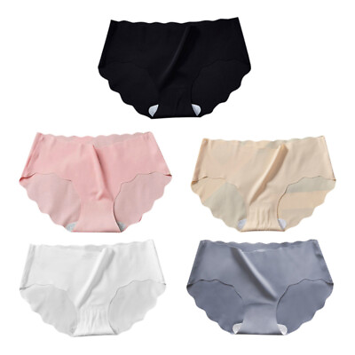 #ad 5 Pcs Cotton Briefs Miss under Pants for Women Womans Underwear $11.99