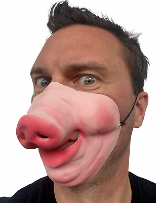 #ad Half Face Pig Nose Snout Mask Latex Fancy Dress Stag Night Novelty Fun Animal GBP 7.97