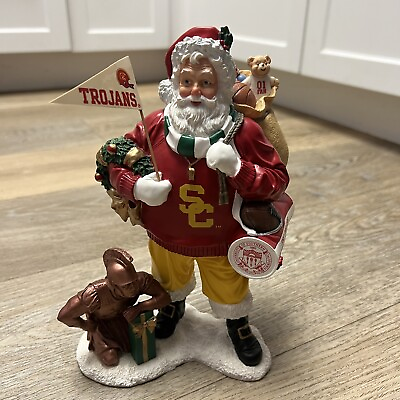 #ad Danbury Mint USC Trojans Southern California Santa Mascot Christmas 9” Fig NCAA $40.00