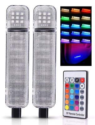 #ad 2PCS RGB LED Interior Door Panel Courtesy Lights LED Lamp For Chevy Silverado $20.69