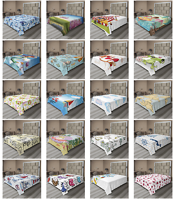 #ad Ambesonne Kids Flat Sheet Top Sheet Decorative Bedding 6 Sizes $22.99