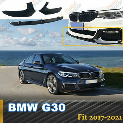 #ad Fits 2017 2020 BMW G30 5 Series M Tech M Sport Gloss Black Front Bumper Lip $79.99